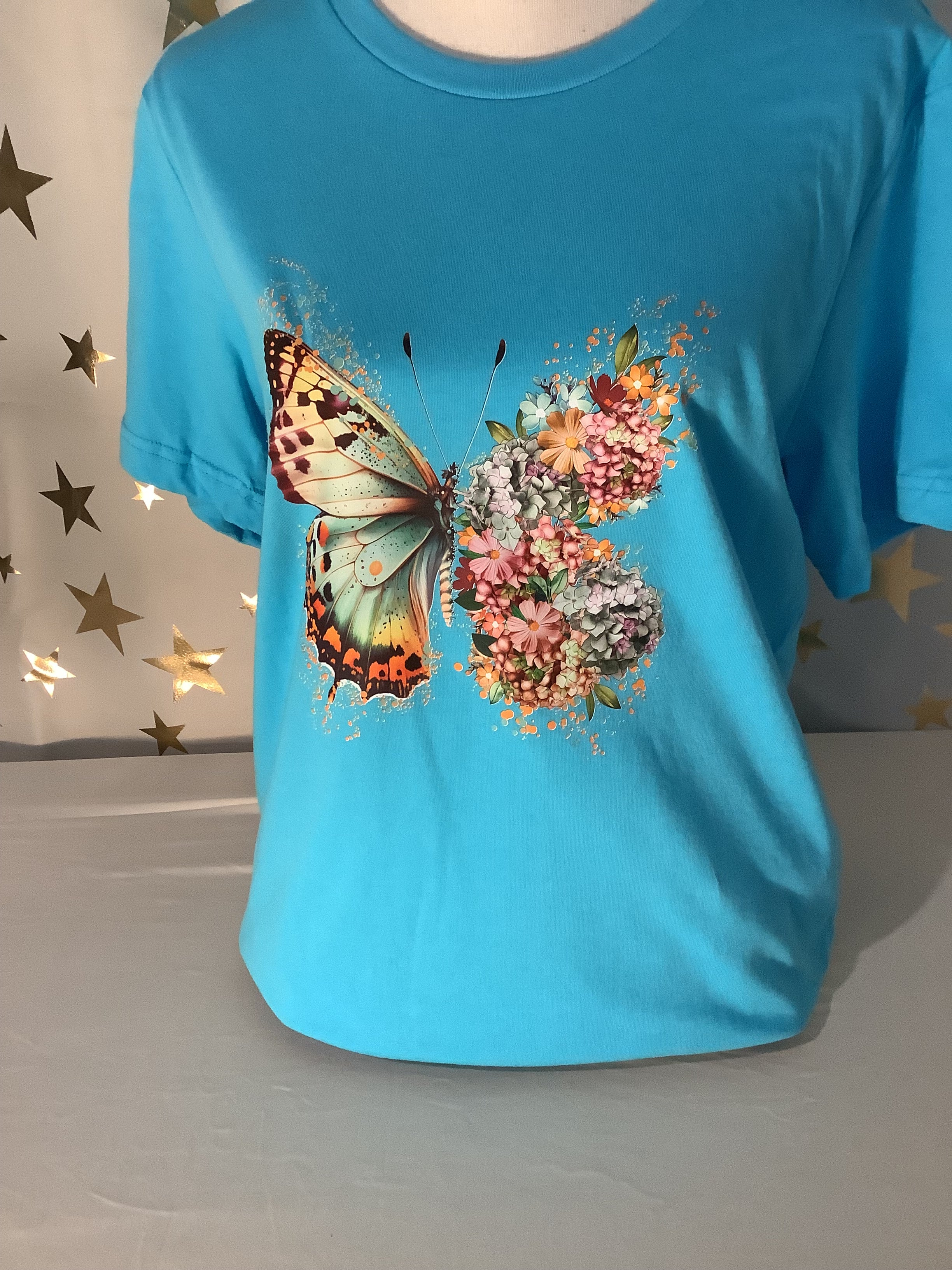 Empowering Women short sleeve tee shirt butterfly and floral