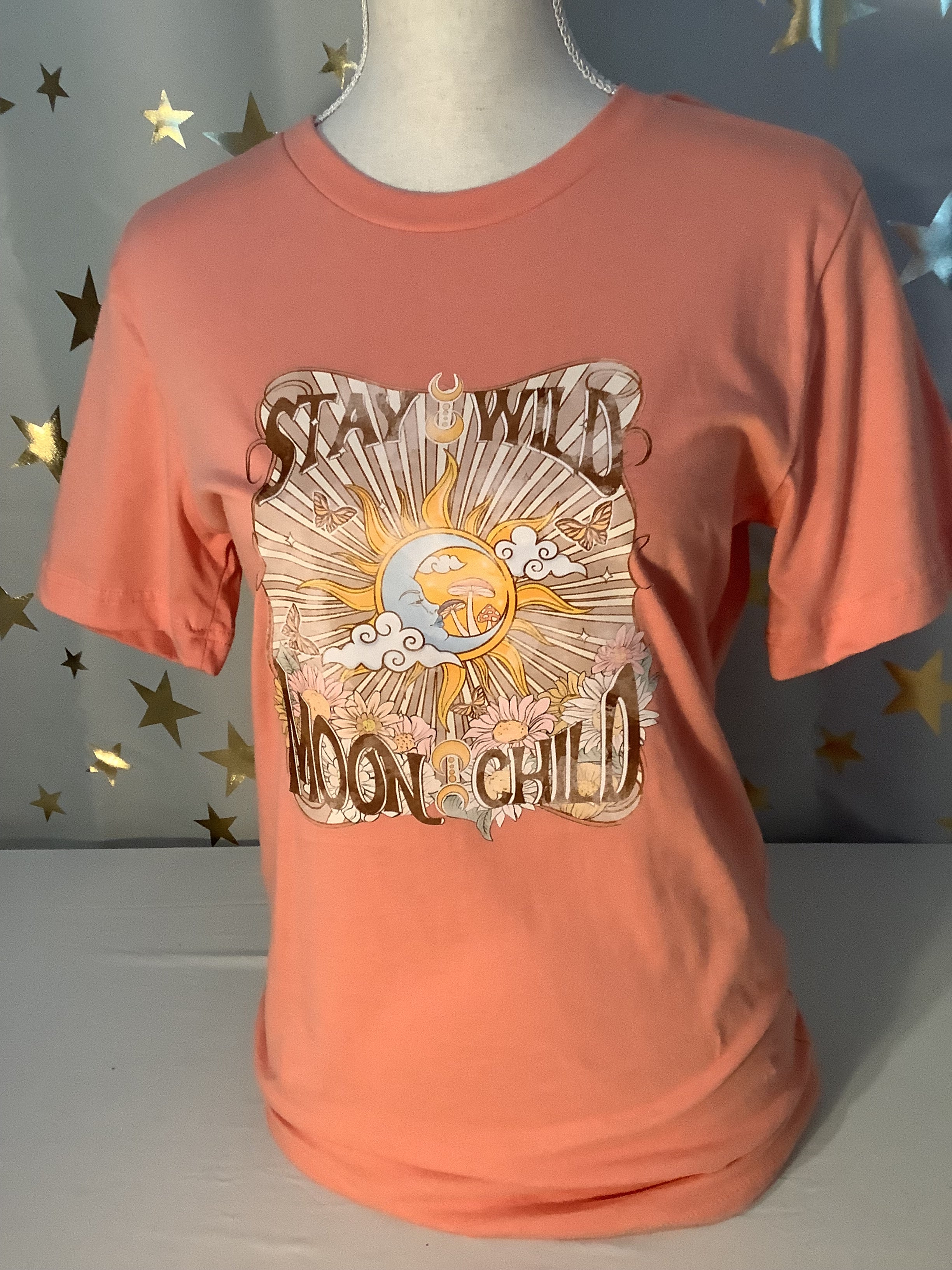 Empowering Women Short Sleeve Tee Shirt Stay Wild Moon Child