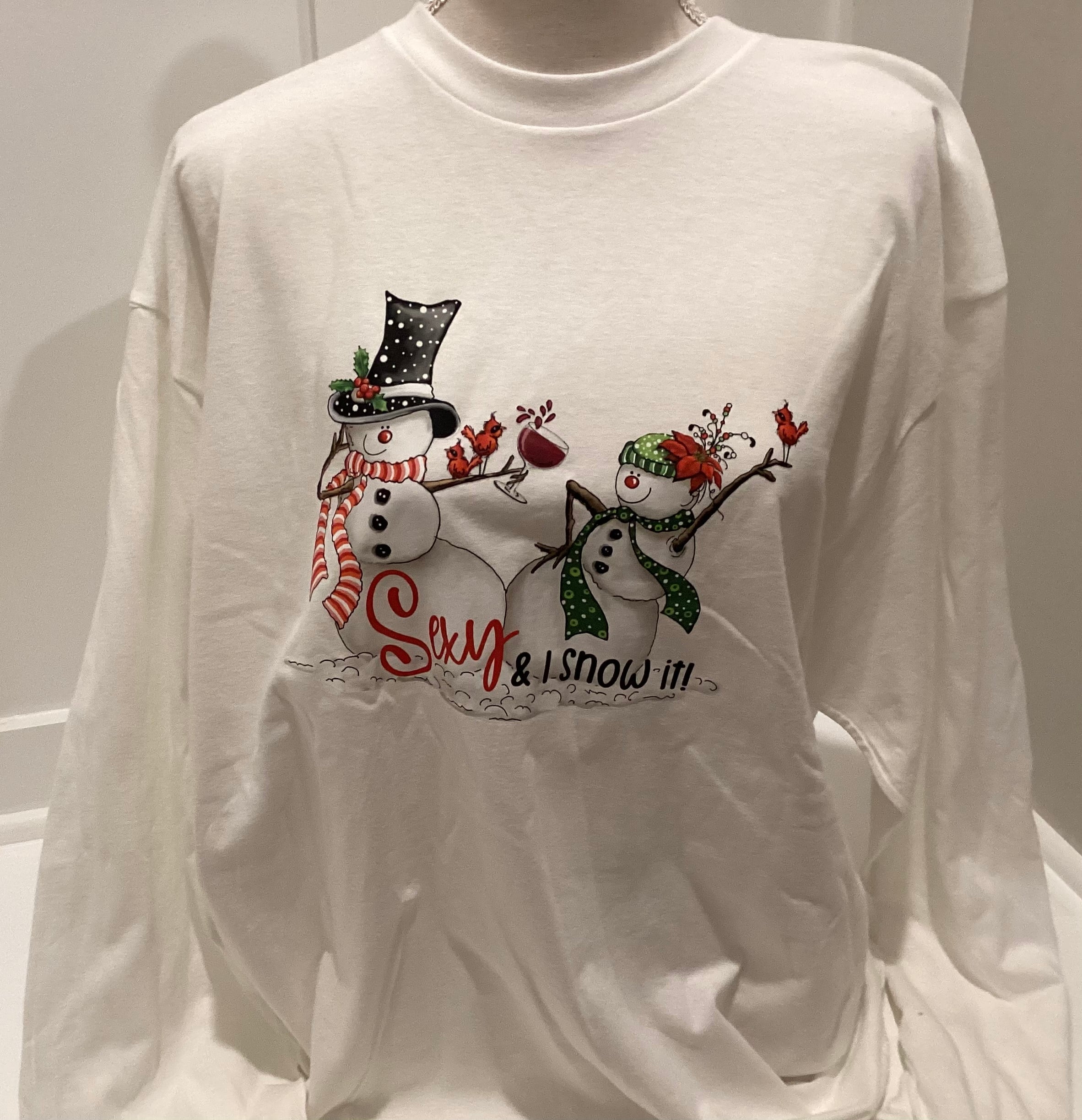 Dancing snowman and snowlady - Long sleeved tee shirt