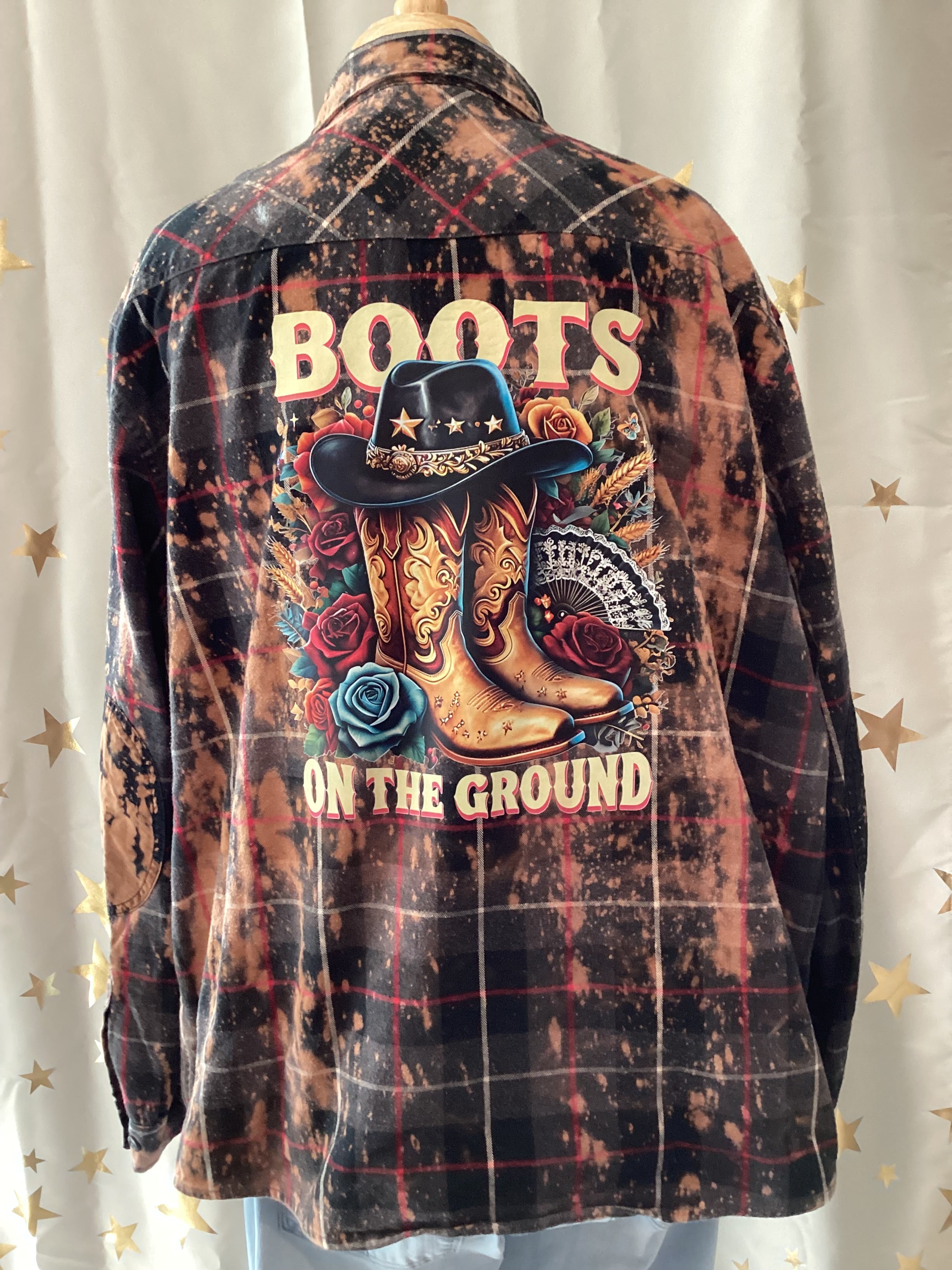 Country Music Hand Bleached Hand Printed Shirt Set