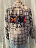 Country Music hand bleached hand printed shirt set