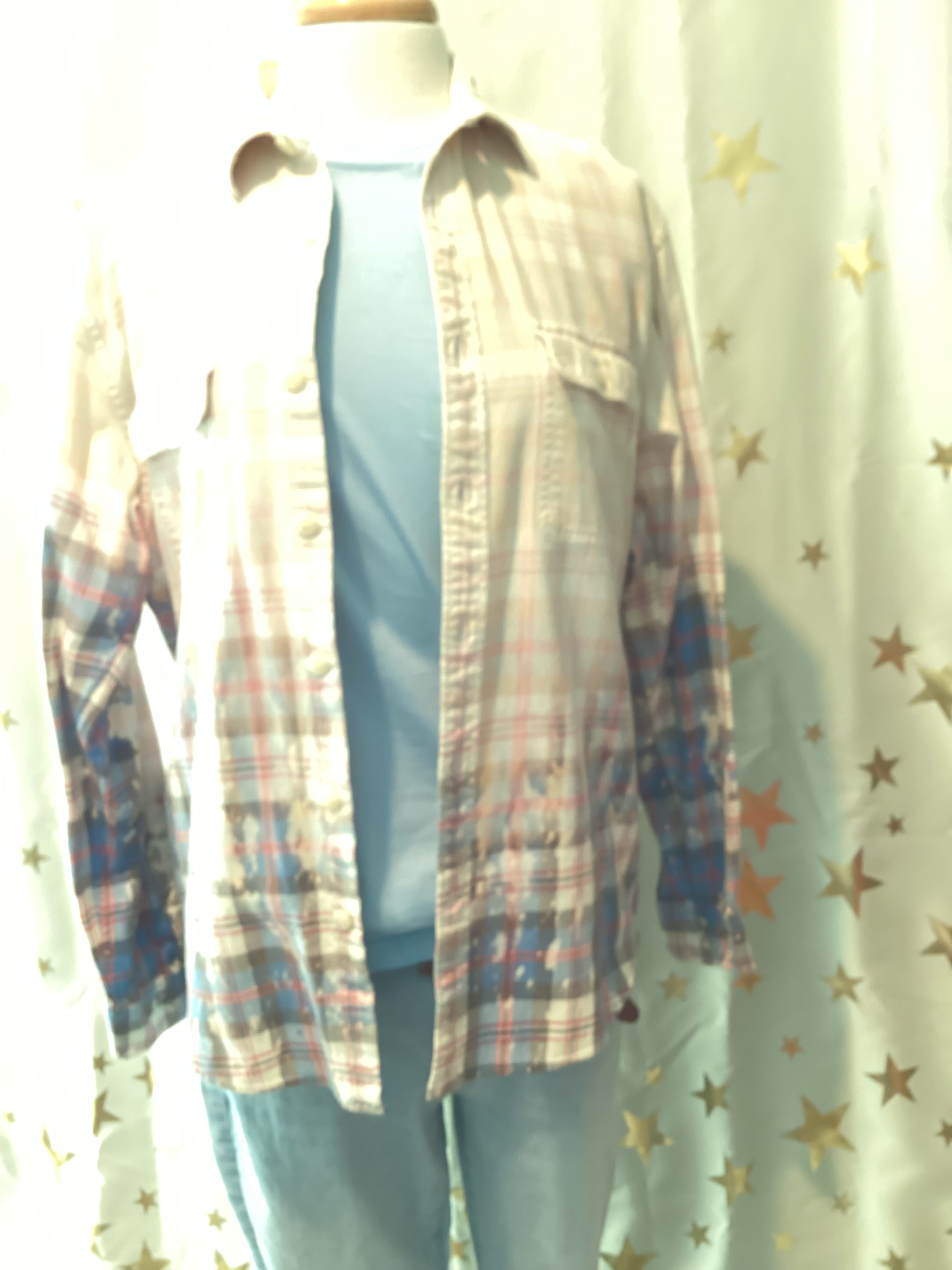 Country Music hand bleached hand printed shirt set