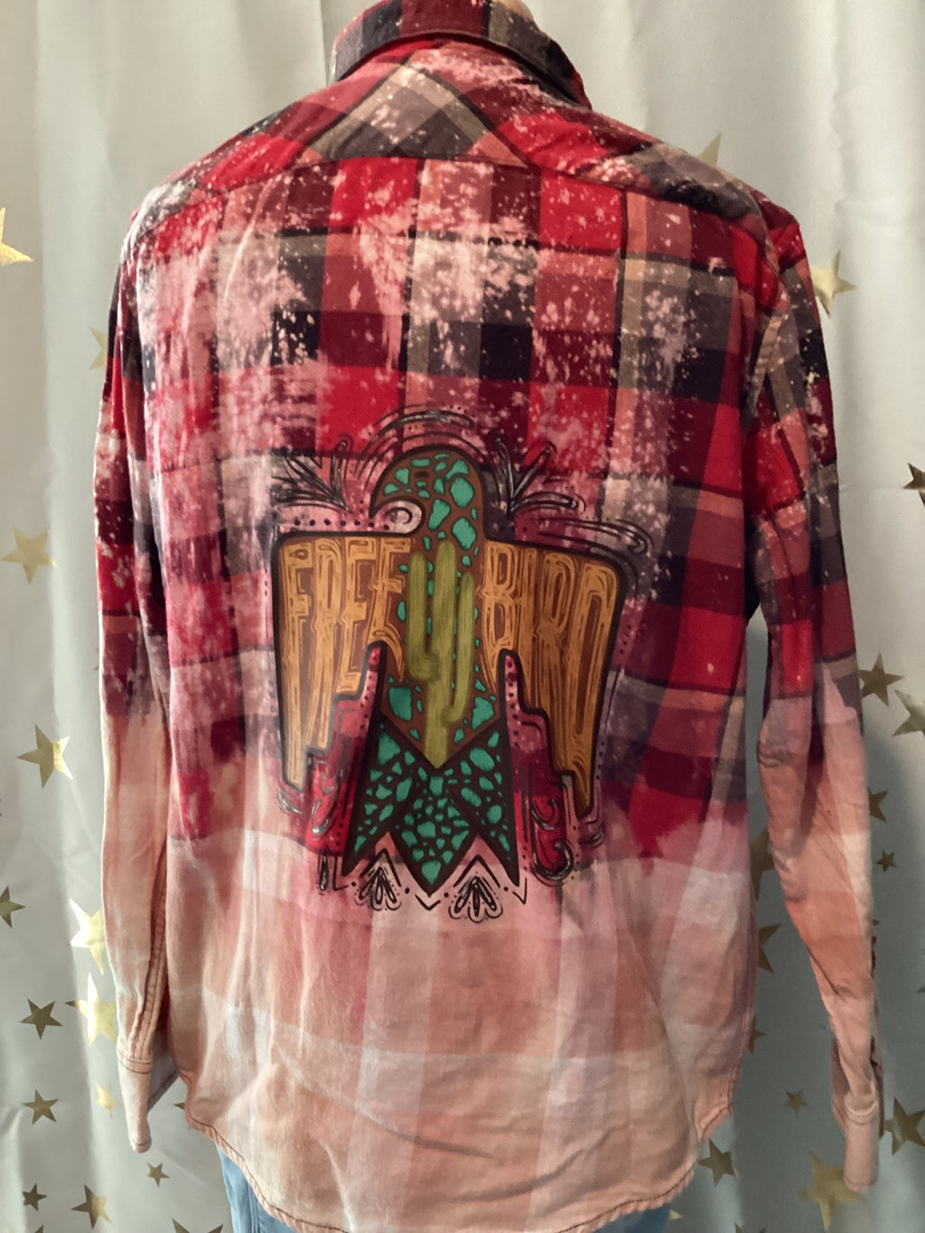 Rock Music hand bleached hand printed shirt set