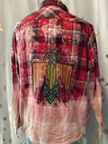 Rock Music hand bleached hand printed shirt set