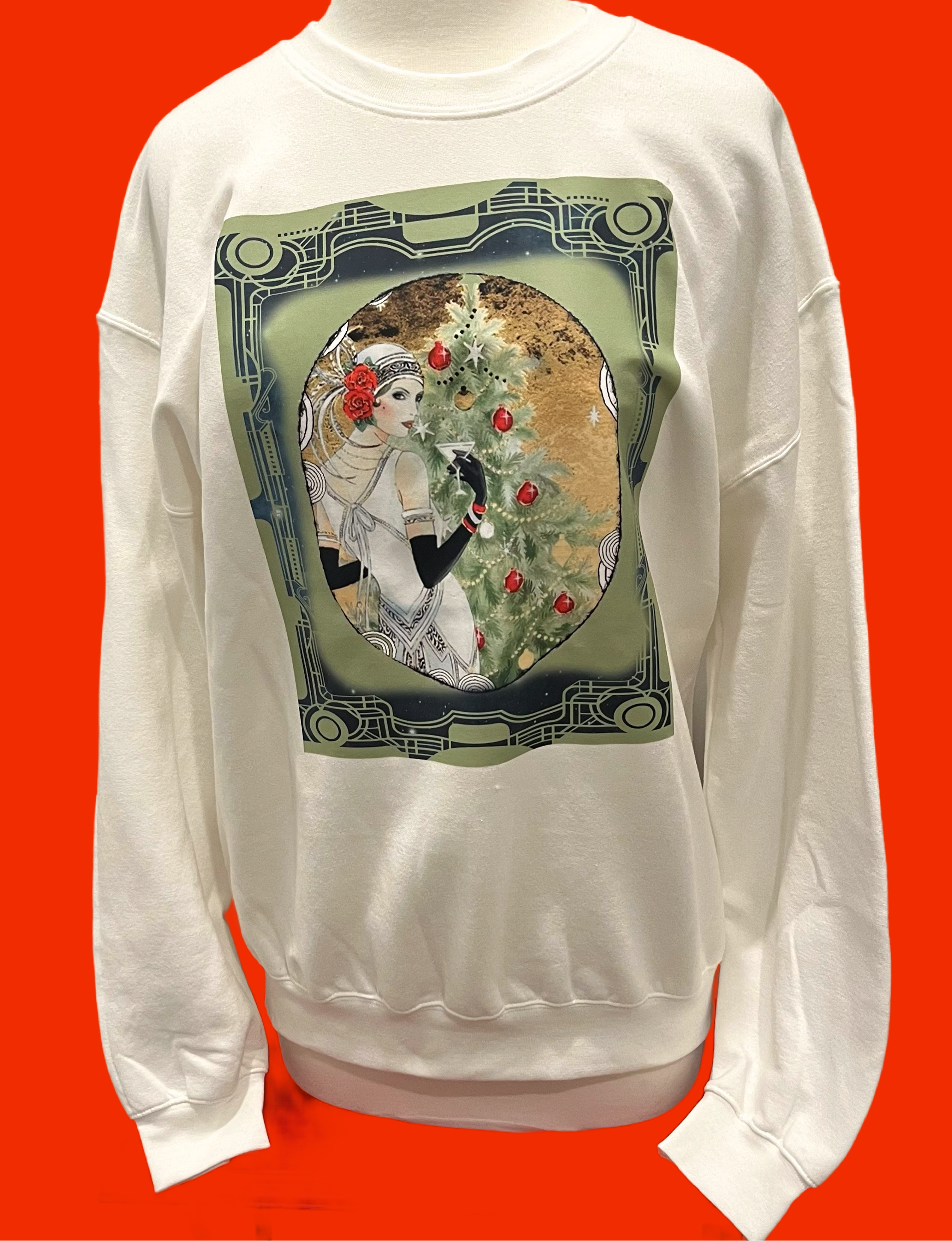 Art Deco lady by tree - Sweatshirt
